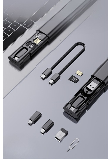 Woody Sofia Cep Tipi 60w Bas Aç Type-c,iphone Şarj,micro Usb Hızlı Şarj Data Kablo Seti