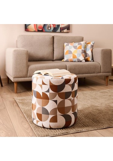 Just Home Modern Puf - Renkli - 42x38x38 Cm Renkli