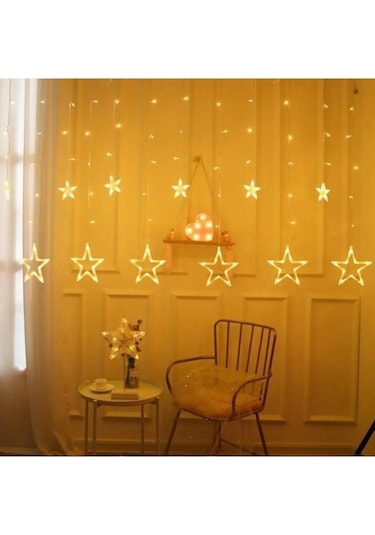10 Yıldız Günışığı 3 Metre Animasyonlu Yılbaşı, Ramazan Bayramı Led Işıklandırma Fişli
