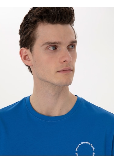 Pierre Cardin Erkek İndigo Tişört 50310076-vr028 Indigo