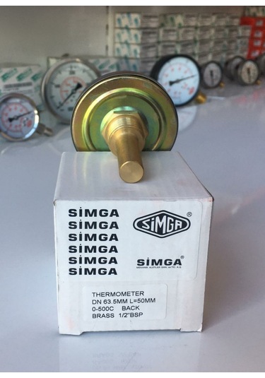 63 500 C Derece 5 Cm Dalma Boylu Fırın.taş Fırın Termometresi Simga