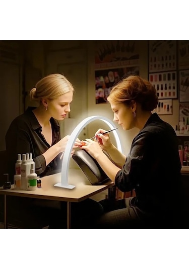 Fastbuy Dream011 Siyah Yarı Ay Tırnak Lambası - Usb Düğme Anahtarlı Alüminyum Soğuk Beyaz Işık Tırnak Sanatı Siyah