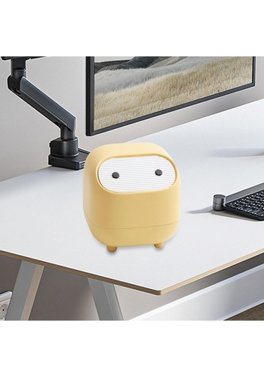 Pazly Suntek Sarı Ofis Mutfağı Masaüstü Masa Küçük Için Çöp Atık Ap Sarı