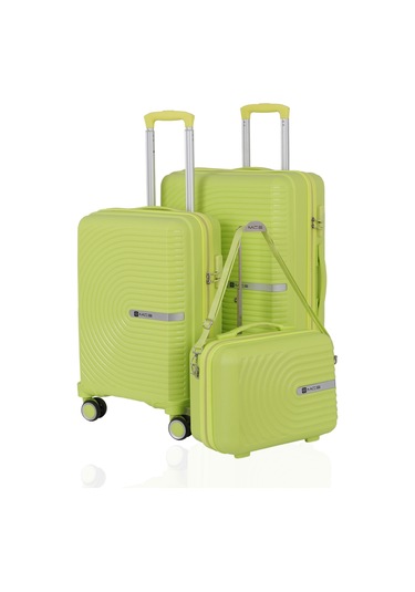 Mçs Polipropilen 3lü Valiz Seti Orta & Kabin & Makyaj V374 S24sy1000080-set 00194 Açık Sarı