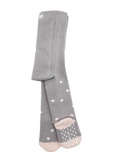 Bistyle Tekli Puanlı Kaymaz Havlu Külotlu Çorap 50502 Gri