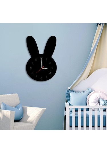 Homyl Sessiz Duvar Saati Oda Süslemeleri Çocuk Ev Ofis Siyah Siyah Çok Renkli