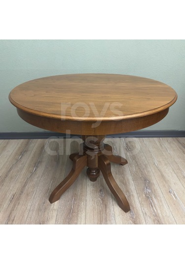 Roys Ahşap 100 Cm Açık Ceviz Yuvarlak Açılır Baba Ayak Masa