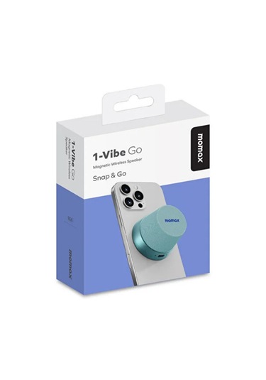 Momax 1-vibe Go Magnetic Wireless Taşınabilir Kablosuz Hoparlör Blue