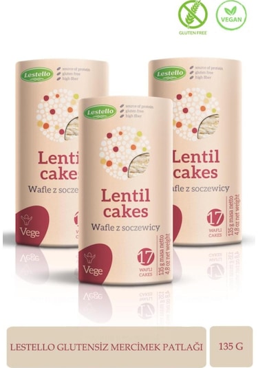 Glutensiz Vegan Mercimek Patlağı İnce Çıtır 3 Lü Paket