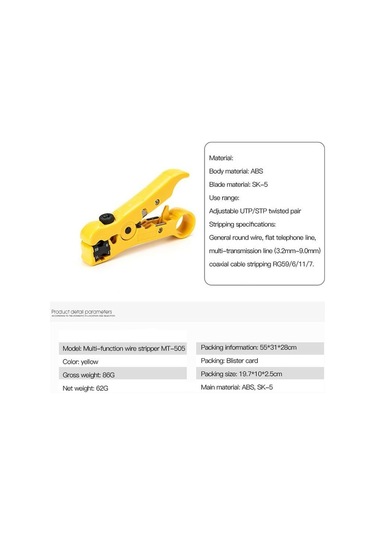 Cc Globall Koaksiyel Kablo Tel Kesici Sıyırıcı Rg59 Rg6 Rg7 Rg11