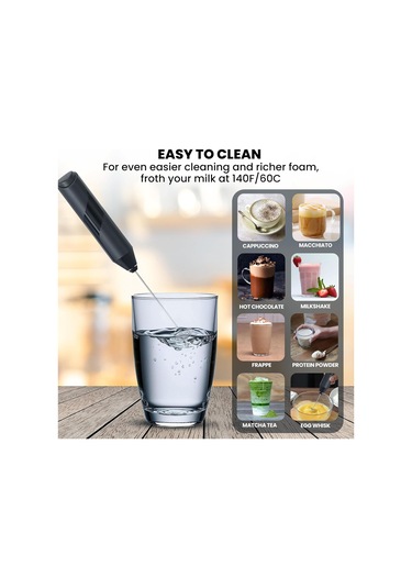 Sütlü Çeyrek Değici Stand - Milk Frother Handlid Pil Çalışmış - Elektrikli Çırpma Kahve Frothers