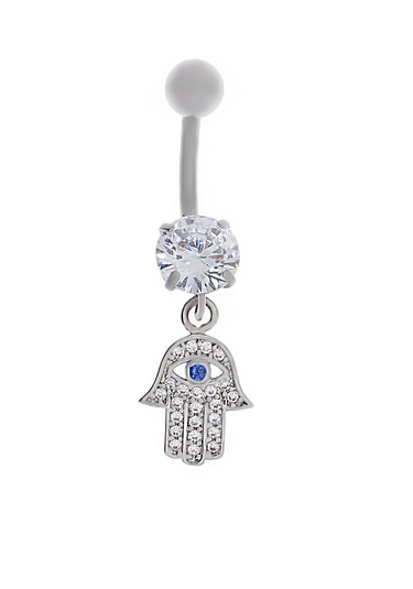 Kadın Tektaş Ve Göz Detay Fatma Eli Model Çelik Piercing