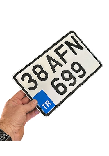 Motor Plakası, Dekor Plaka 15x25 Cm