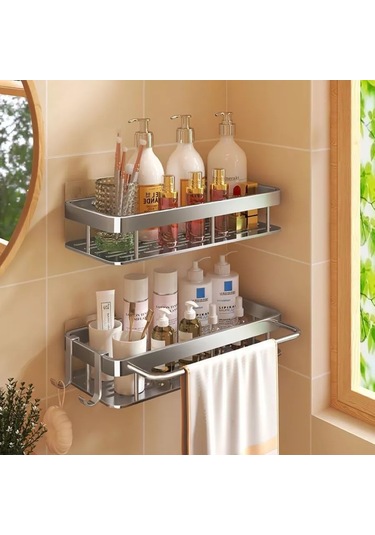 Fashion Baisj Banyo Ve Mutfak İçin Raf 2 Adet 196295231 Gümüş