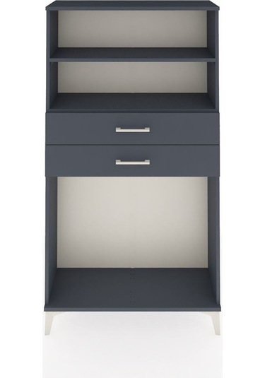 Arges Dolap 2 Raflı 2 Çekmeceli 88x30x163 Antrasit-antrasit Antrasit