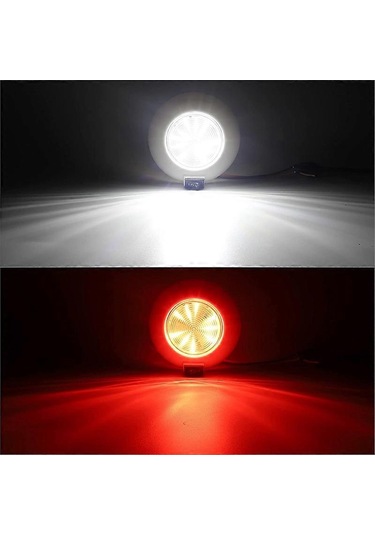 1 Adet 4 İnç Yuvarlak Led Yardımcı Kubbe Işığı Ev Kamyon Karavan Römork Tekne Uçak İç Aydınlatma Yüksek Güçlü Led Gömme Aydınlatma Çok Renkli