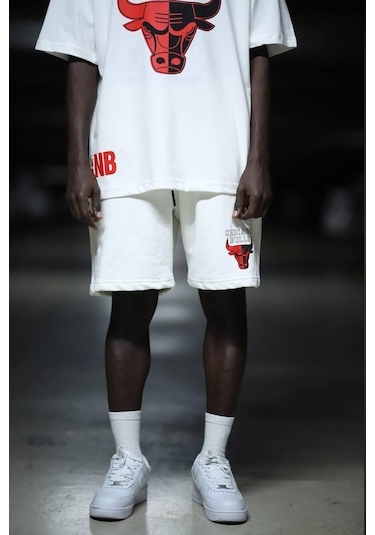 Chicago Bulls Pamuklu Oversize Şortlu Penye Takım 001