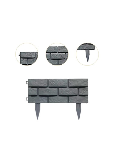 Homyl 4 Parça Bahçe Çiti Kenarı Peyzaj Yolları Kaldırımlar