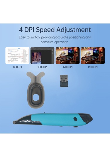 Maiyame 2.4G 4 Tuşlu Kablosuz Dikey Kalem Mouse