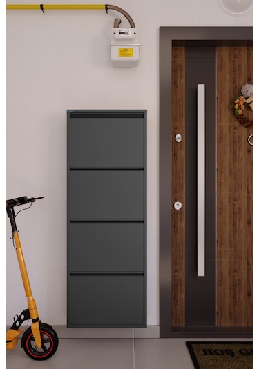 Ceha 4'lü Metal Ayakkabılık - Füme K.AYK-4 /AB7979