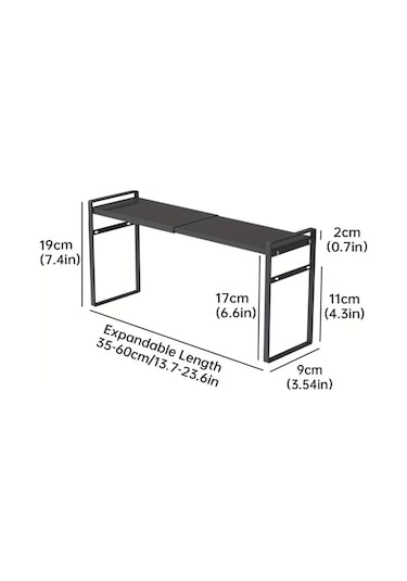 Trendooze Gaojunshop01 Beyaz Ekstra Geniş Mutfak Tezgahı Rafı Genişletilebilir Baharatlık Ev Dekorasyonu Beyaz
