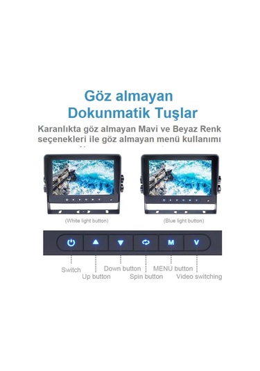 Betoptek Btm710 Ticari Araç Ekranlı 3 Lü Kamera Sistemi