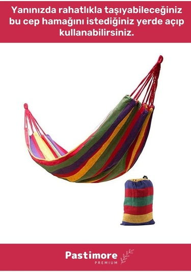 Premium Dayanıklı Yırtılmaz Su Geçirmez Kamp Piknik Bahçe Balkon Outdoor Kamp Salıncak Hamak Çok Renkli