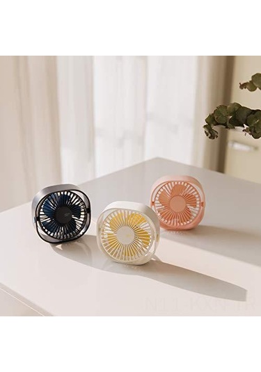 Kosona Mini Usb Masaüstü Fanı - 360 Derece Döner, 3 Seviye Rüzgar Hızı, Sessiz Motor, Beyaz