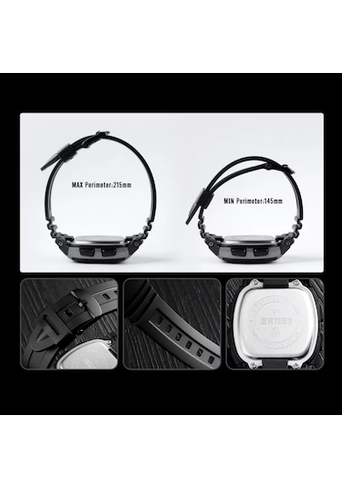 Suofeng 1278 Modeli Çift Zamanlı Akıllı Saat - 50m Su Geçirmez, Luminöz Ekran, Pu Kordon Ve Duraklayıcı Fonksiyonları Gül Altın Yeşil