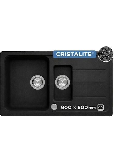 Schock - Formhaus Onxy 90 Cm Crıstalıte Granit Eviye Siyah