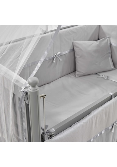 Meltem Kids Mondo Gri Pamuklu Bebek Uyku Seti 60 x 120 CM Gri