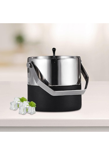 Suntek Ev Bar Soğutma Şampanyası Için Kapaklı 13,8cmx13,5cm Gümüş