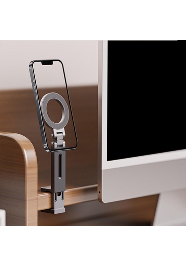 Suntek Manyetik Masaüstü Telefon Tutucu Braketi Montaj Gri