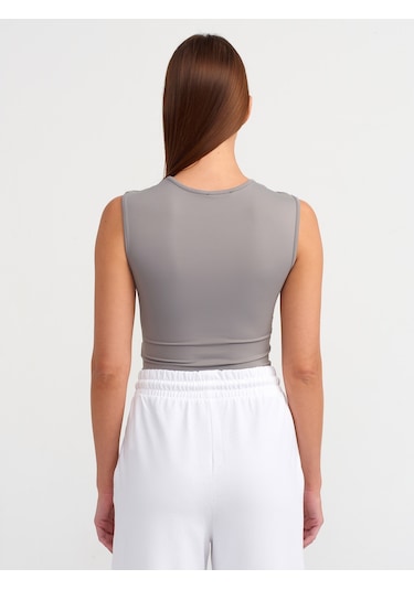 Dilvin Kolsuz Bodysuit Gri
