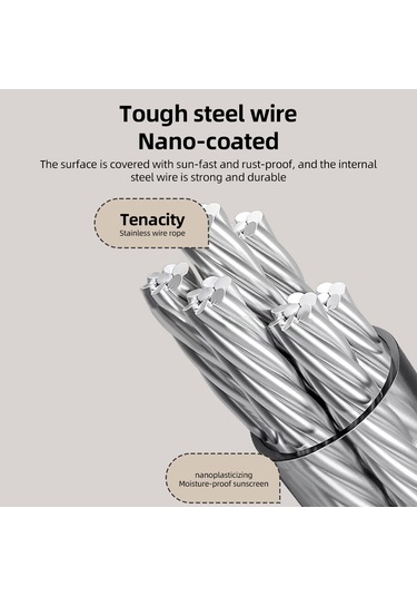 Gizli Geri Çekilebilir Çamaşır İpi Dış Mekan Kapalı Siyah Siyah