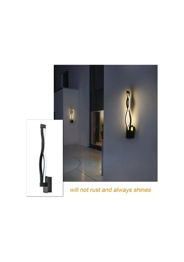 Jeemson Alüminyum Siyah Duvar Lambası - 16w Led Işık, 50.000 Saat Ömür, 5-10 Aydınlatma, Banyo/showcase Uygun Siyah