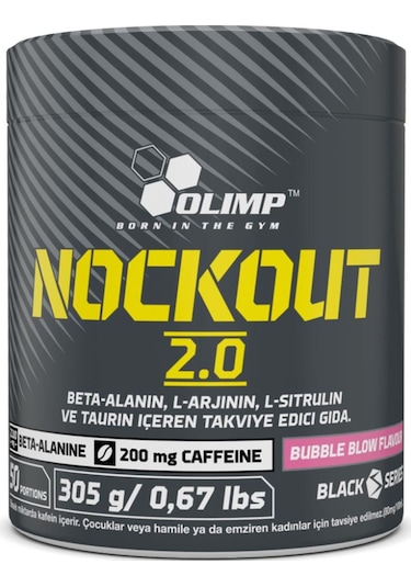Olimp Nockout 2.0 Pre-Workout 305 Gram 50 Servis Sakız Aromalı