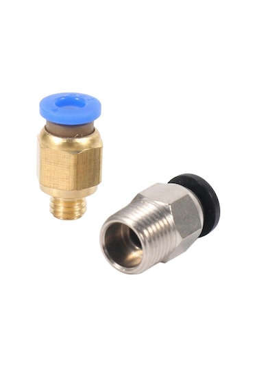 Pc4-m10 Düz Pnömatik Bağlantı Parçası İterek Bağlama + Pc4-m6 3d Yazıcı Bowden İçin Hızlı Bağlantı