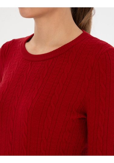 Pierre Cardin Kadın Kırmızı Kazak /triko 50316334-vr030 Kırmızı