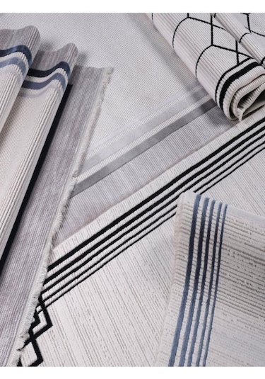 Vivaldi Art Deco 1010 Gri Serisi Akrilik Salon Oturma Yatak Odası Halısı Gri