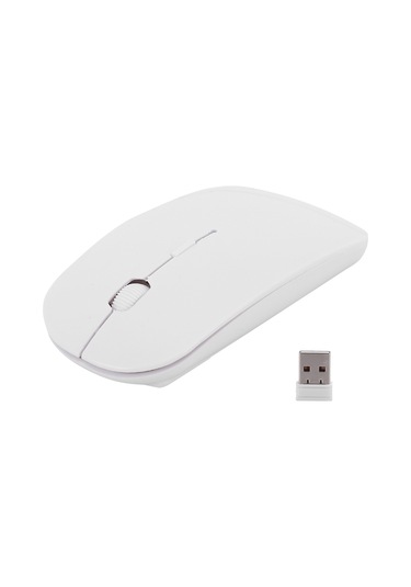 Tenfowee Ergonomik Kablosuz Mouse - 1600 Dpı Hassas Konumlandırma, 10m Uzaklık, 4 Tuş, Windows/mac Uyumlu, Beyaz Pil Dahil Değil