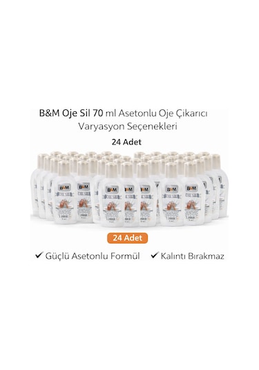 B&m Oje Sil 70 Ml Asetonlu Oje Çıkarıcı Güçlü Formül 24 Adet 0