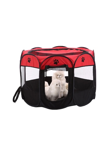 Geeroyoo Taşınabilir Katlanır Evcil Hayvan Çiti - Su Geçirmez Oxford Kumaş, Pvc Ağ İle Güvenli Ve Pratik.