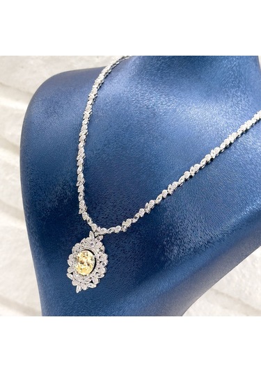 Pırlanta Montür Sitrin Taşlı 4'lü Gümüş Set Takım Gümüş