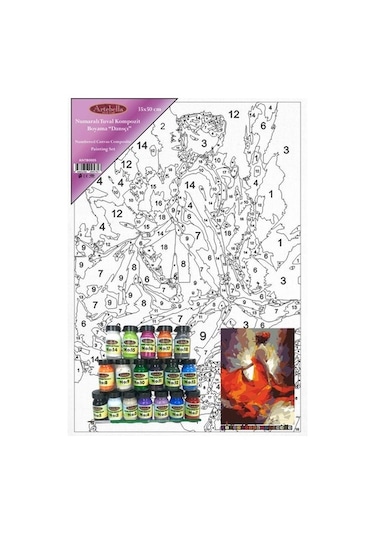 Artebella Numaralı Tuval Kompozit Boyama Antb0005 "Dansçı"35X50 C