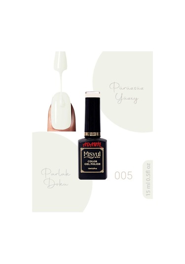 Adanil 15 ML Misyul Profesyonel Kalıcı Oje Soğuk Beyaz No:005