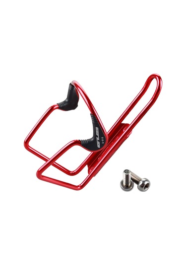 Xindoker Alüminyum Çelik Bisiklet Su Flaske Tutucu - Hafif, Dayanıklı, Kırmızı Rengi 87x154mm Siyah