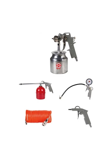 Boya Ve Hava Tabanca Seti 5 Parçalı-10264