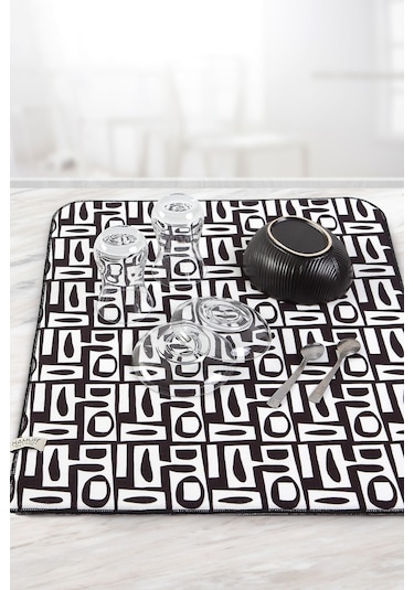 Baskılı Bulaşık Kurutma Matı 42x50 Cm Mf-074 Çok Renkli