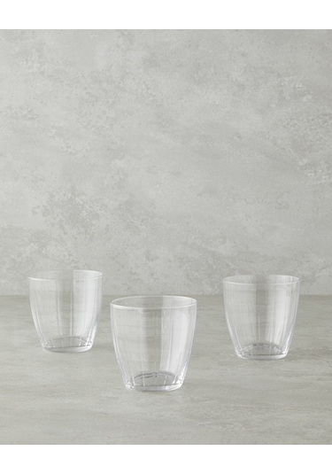 English Home Flair Cam 3'lü Bardak 365 Ml Şeffaf Şeffaf